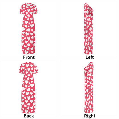 white-hearts-short-sleeve-long-dress-long-dress-jlr-design-54864 - JLR Design