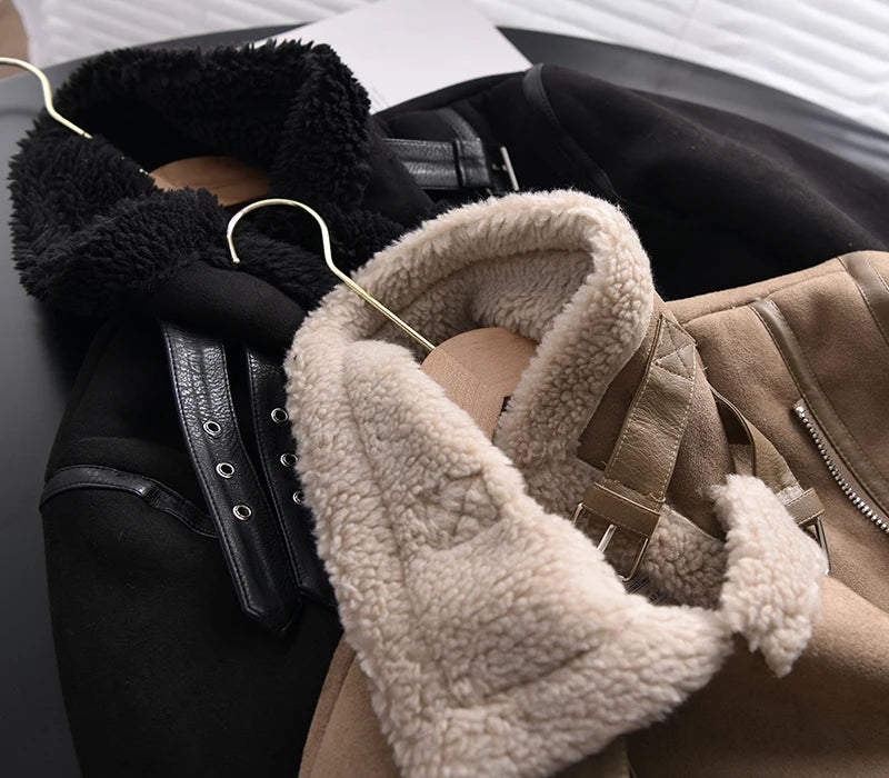 Wildleder-Optik Bikerjacke Jacke JLR Design