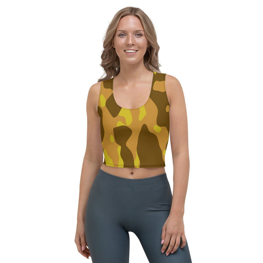 Yellow Camouflage Damen Crop Top Crop Top 47.99 Camouflage, Crop, Damen, Top, Yellow JLR Design