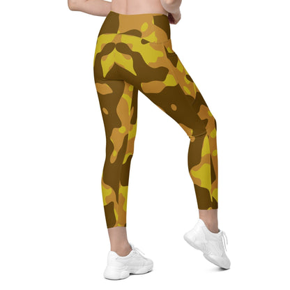 Yellow Camouflage Damen V-Bund-Leggings mit Taschen V-Bund Leggings 64.99 1 Tasche auf jeder Seite, atmungsaktives Material, Camo, Camouflage, Damen, Design, Elastan, Fashion, gelb, Hoch tailliert, hoher Tragekomfort, Komfort, Mode, Muster, OEKOTEX100, Outfit, Polyester, schmeichelhafter Schnitt, Style, Tarnfarbe, Tarnmuster, UPF50, V Bund Leggings, yellow JLR Design