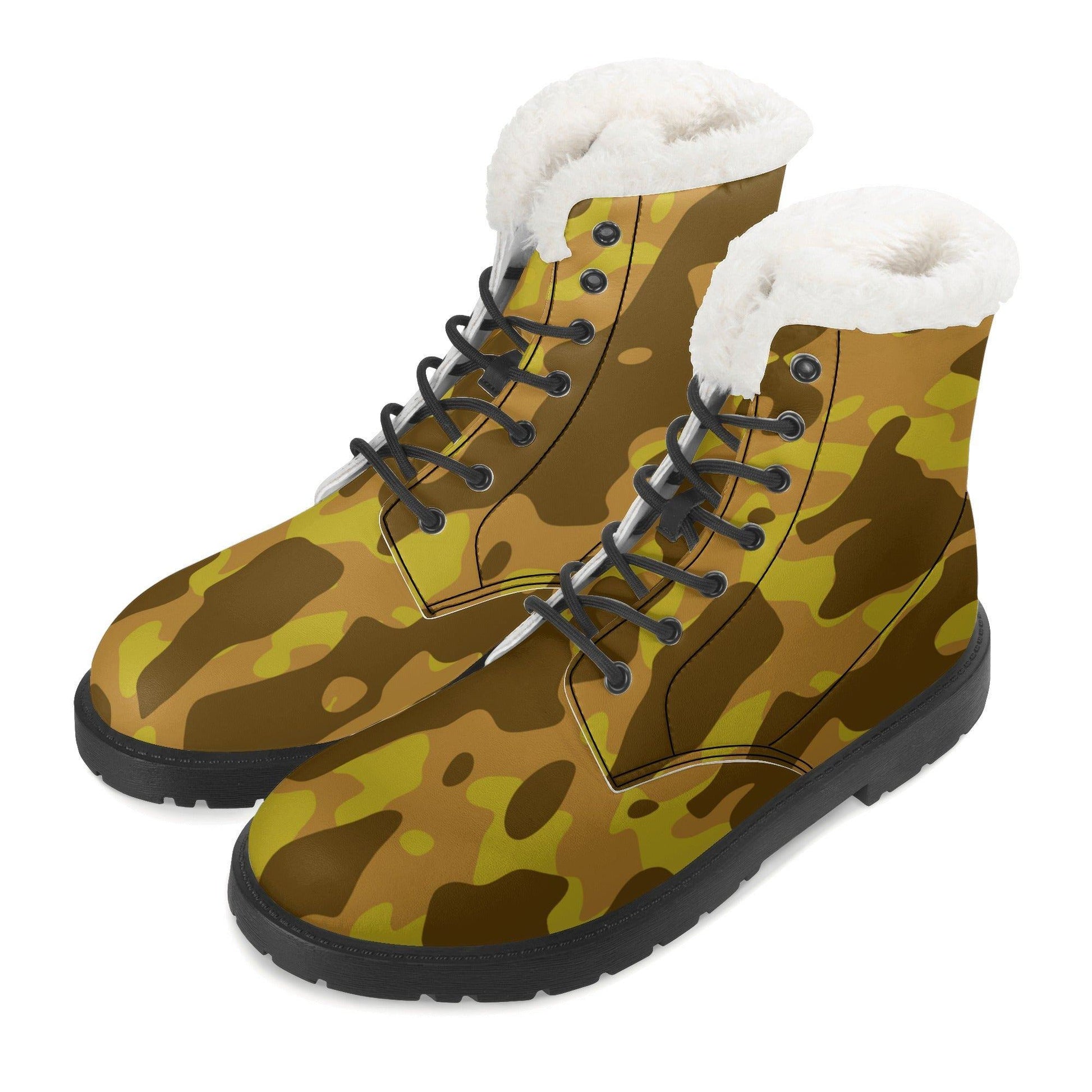 Yellow Camouflage Faux Fur Stiefel für Damen Lederstiefel 92.99 Camouflage, Damen, Faux, Fur, Lederstiefel, Yellow JLR Design