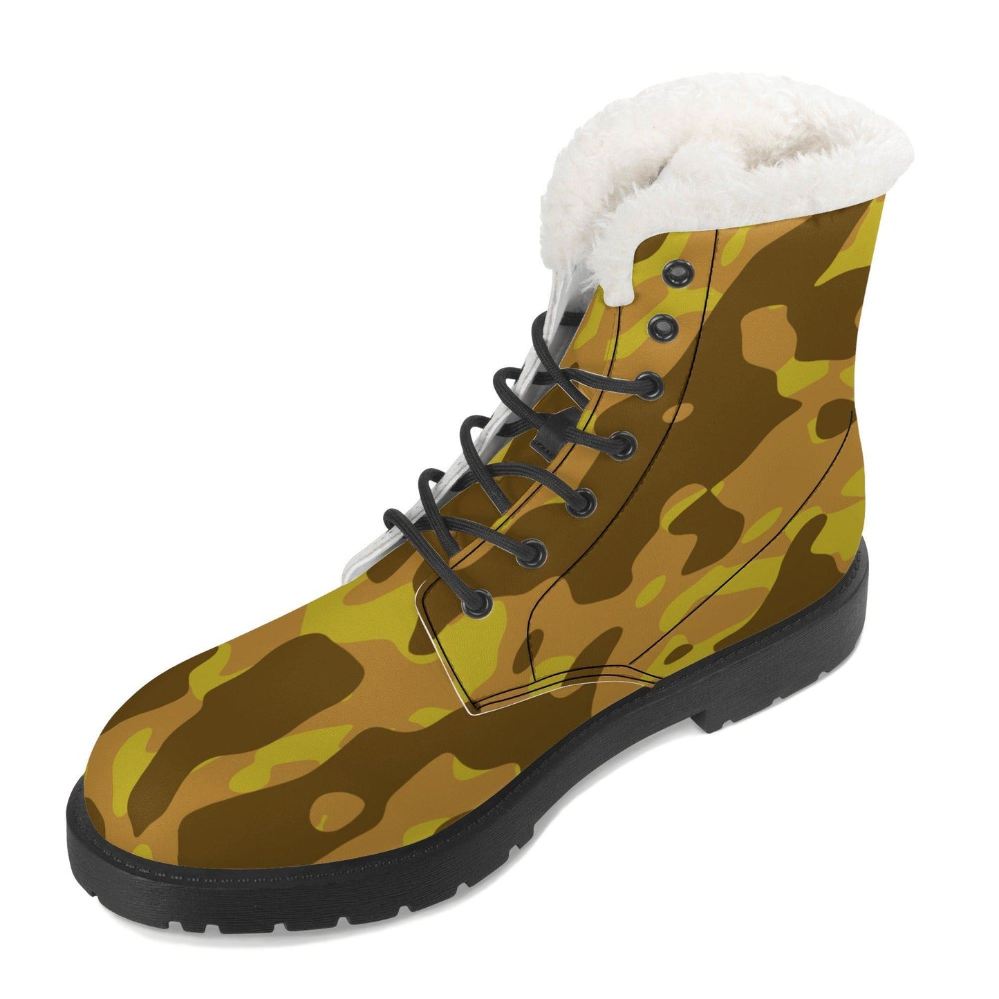 Yellow Camouflage Faux Fur Stiefel für Damen Lederstiefel 92.99 Camouflage, Damen, Faux, Fur, Lederstiefel, Yellow JLR Design