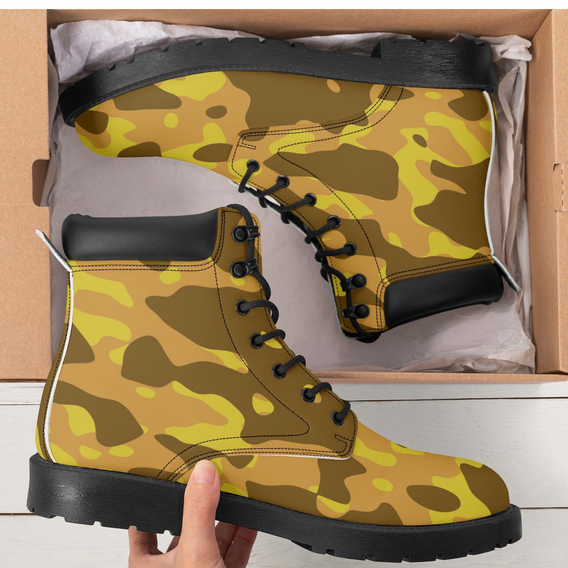 Yellow Camouflage Ganzjahres Stiefel für Damen Lederstiefel 82.99 Camouflage, Damen, Ganzjahres, Lederstiefel, Yellow JLR Design