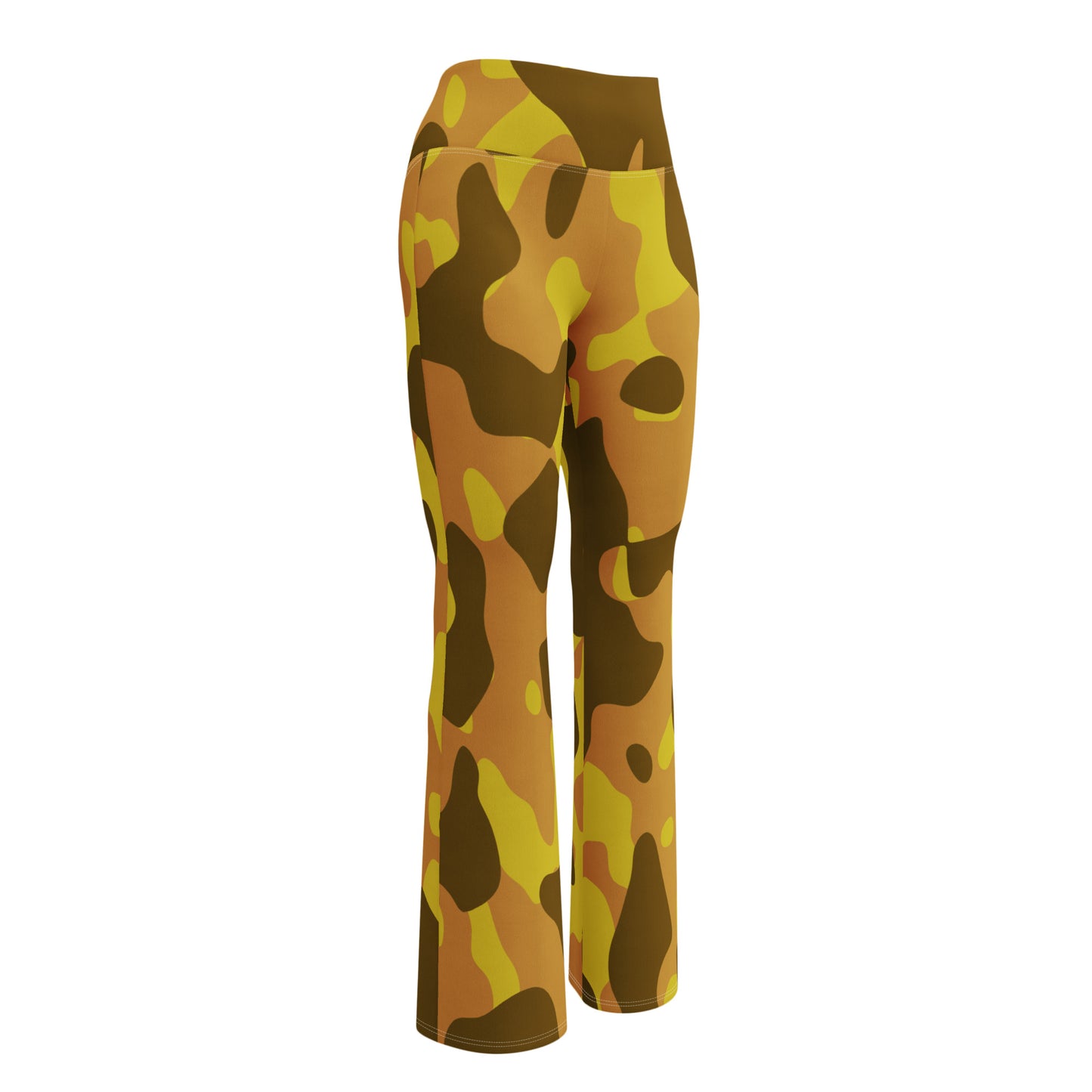 Yellow Camouflage High Waist Flare Leggings Flare Leggings 69.99 Camouflage, Flare, High, Leggings, Waist, yellow JLR Design