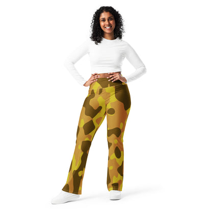 Yellow Camouflage High Waist Flare Leggings Flare Leggings 69.99 Camouflage, Flare, High, Leggings, Waist, yellow JLR Design