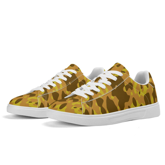 Yellow Camouflage Low Top Leather Sneaker Low Top Sneaker 83.99 Camouflage, Leather, Low, Sneaker, Top, yellow JLR Design