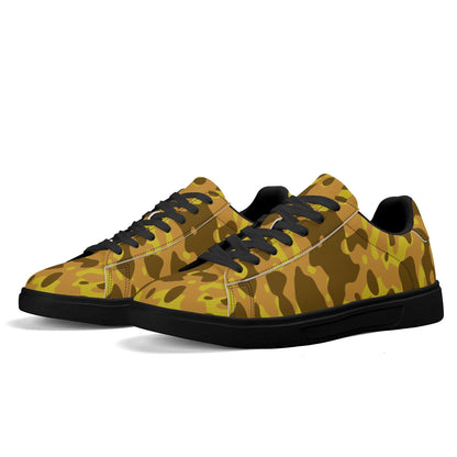 Yellow Camouflage Low Top Leather Sneaker Low Top Sneaker 83.99 Camouflage, Leather, Low, Sneaker, Top, yellow JLR Design