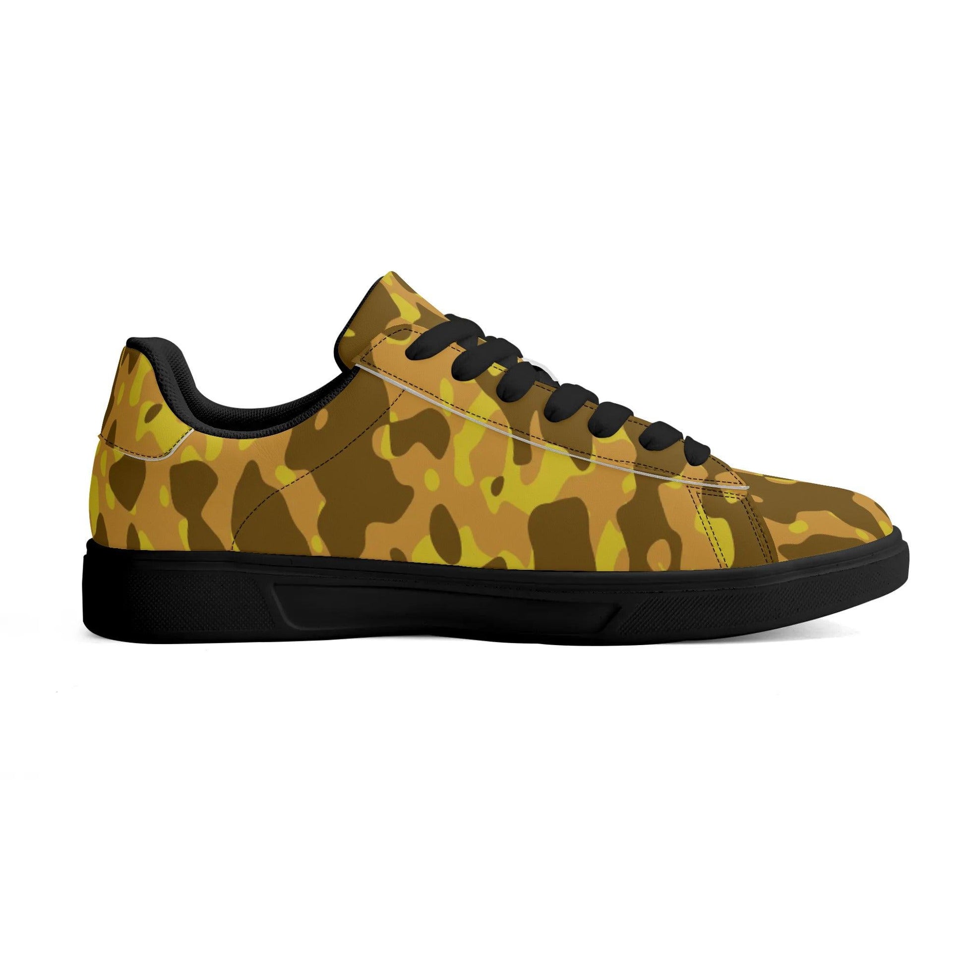 Yellow Camouflage Low Top Leather Sneaker Low Top Sneaker 83.99 Camouflage, Leather, Low, Sneaker, Top, yellow JLR Design