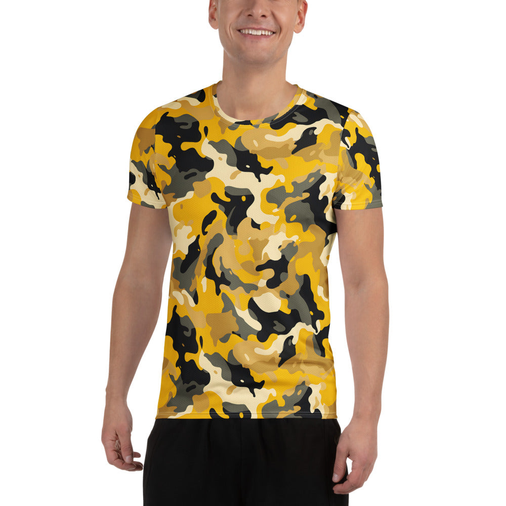 Yellow Camouflage v2 Sport-T-Shirt für Herren Sport T-Shirt JLR Design