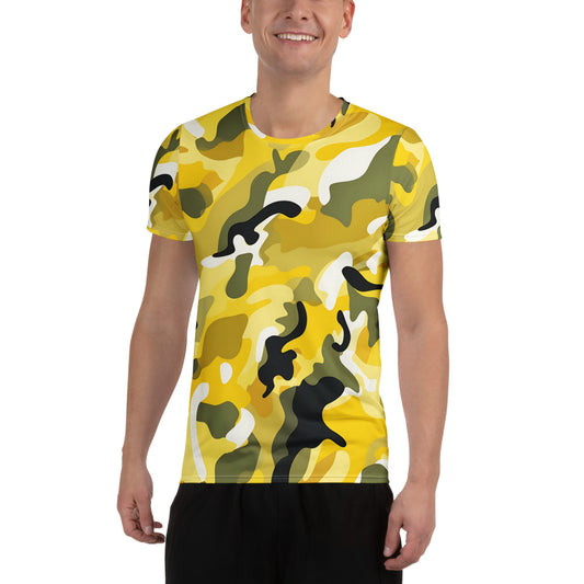 Yellow Camouflage v4 Sport-T-Shirt für Herren Sport T-Shirt JLR Design