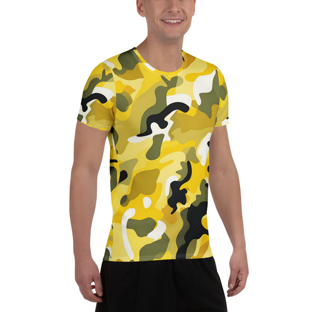 Yellow Camouflage v4 Sport-T-Shirt für Herren Sport T-Shirt JLR Design