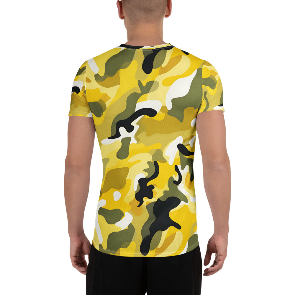 Yellow Camouflage v4 Sport-T-Shirt für Herren Sport T-Shirt JLR Design