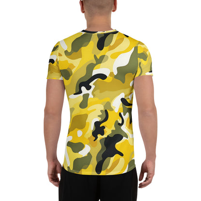 Yellow Camouflage v4 Sport-T-Shirt für Herren Sport T-Shirt JLR Design