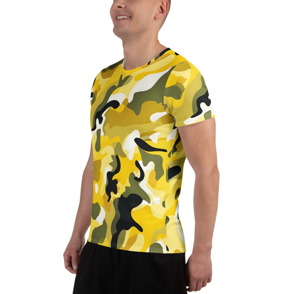 Yellow Camouflage v4 Sport-T-Shirt für Herren Sport T-Shirt JLR Design