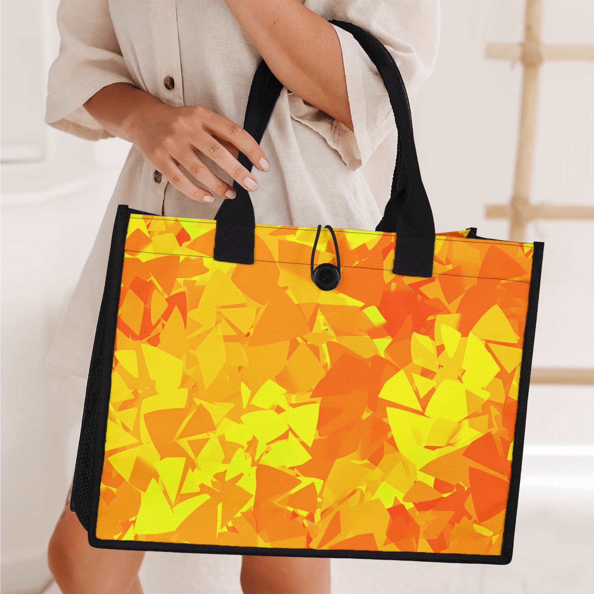 Yellow Crystal Canvas Shopper Tasche Einkaufstasche JLR Design