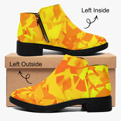 Yellow Crystal elegante Reißverschluss-Stiefeletten Stiefeletten JLR Design