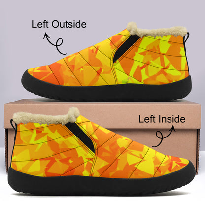 Yellow Crystal Faux Fur Slipper Slipper JLR Design