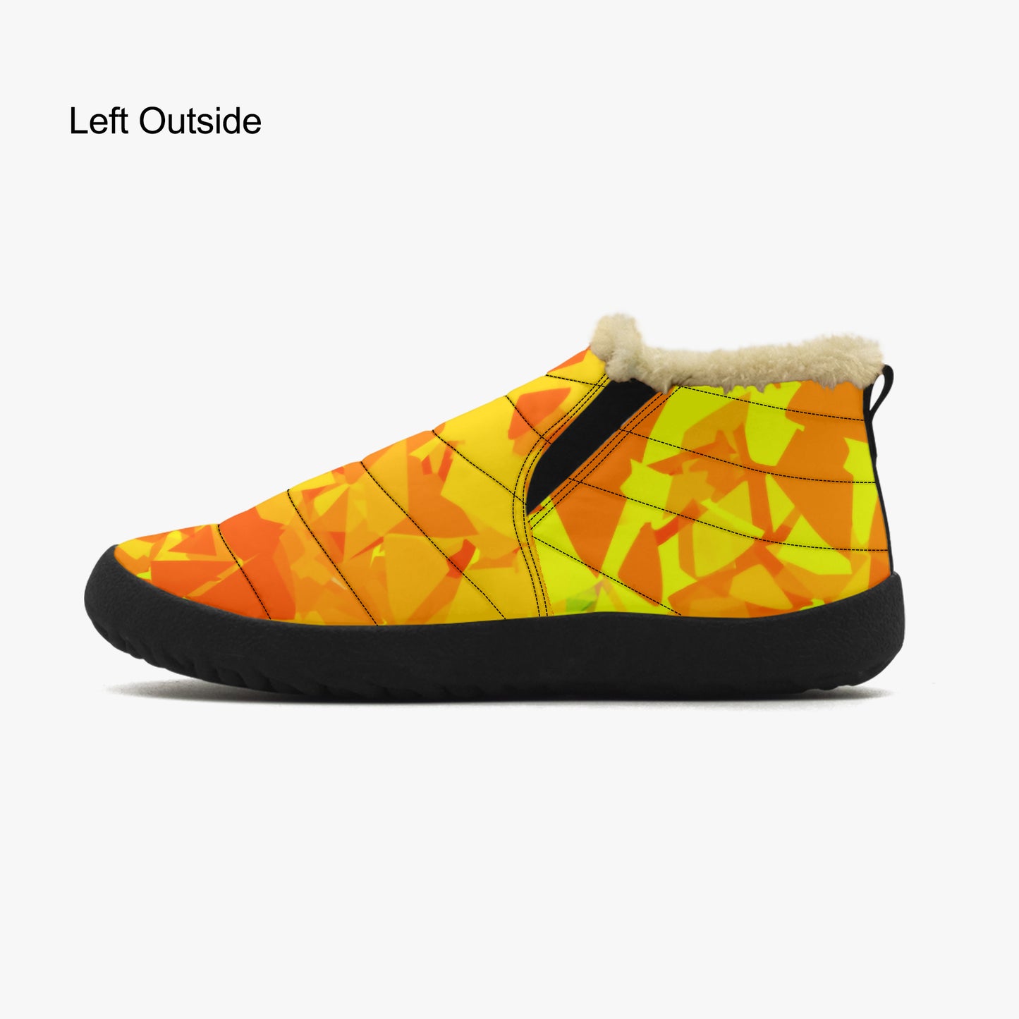 Yellow Crystal Faux Fur Slipper Slipper JLR Design