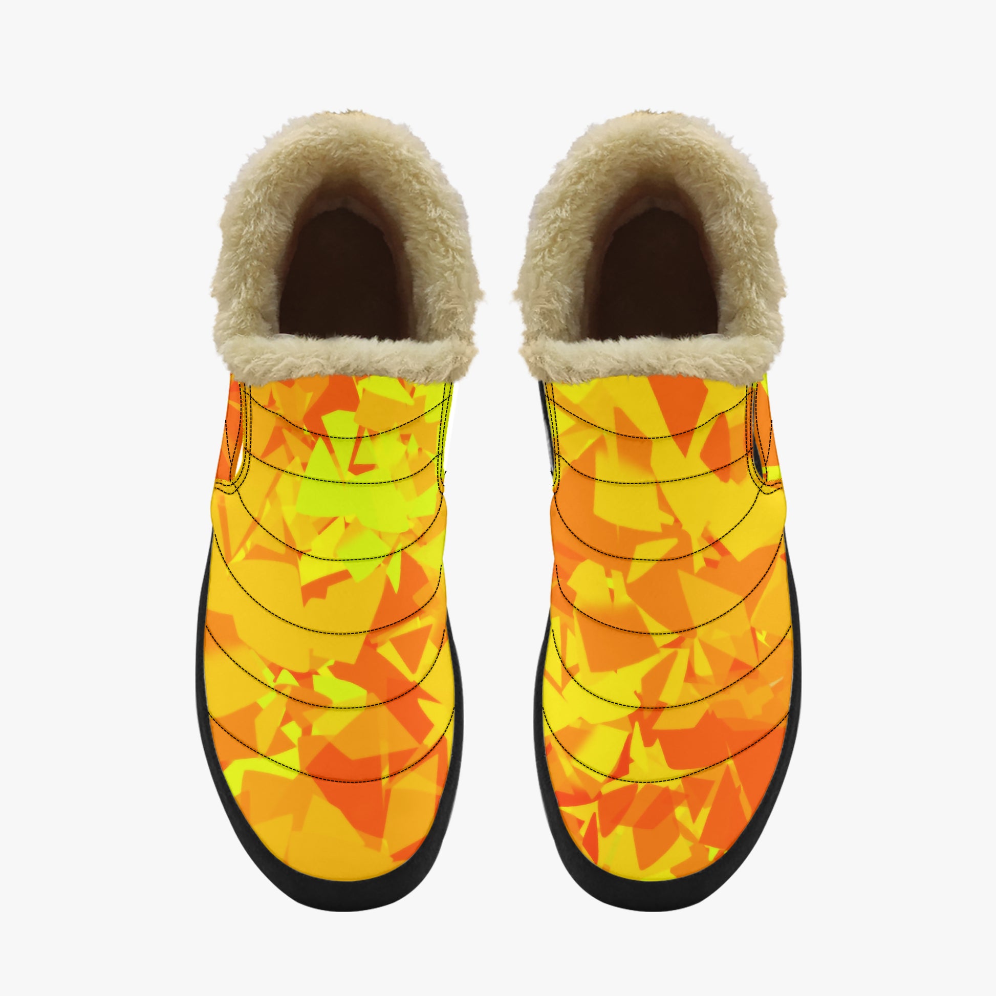Yellow Crystal Faux Fur Slipper Slipper JLR Design