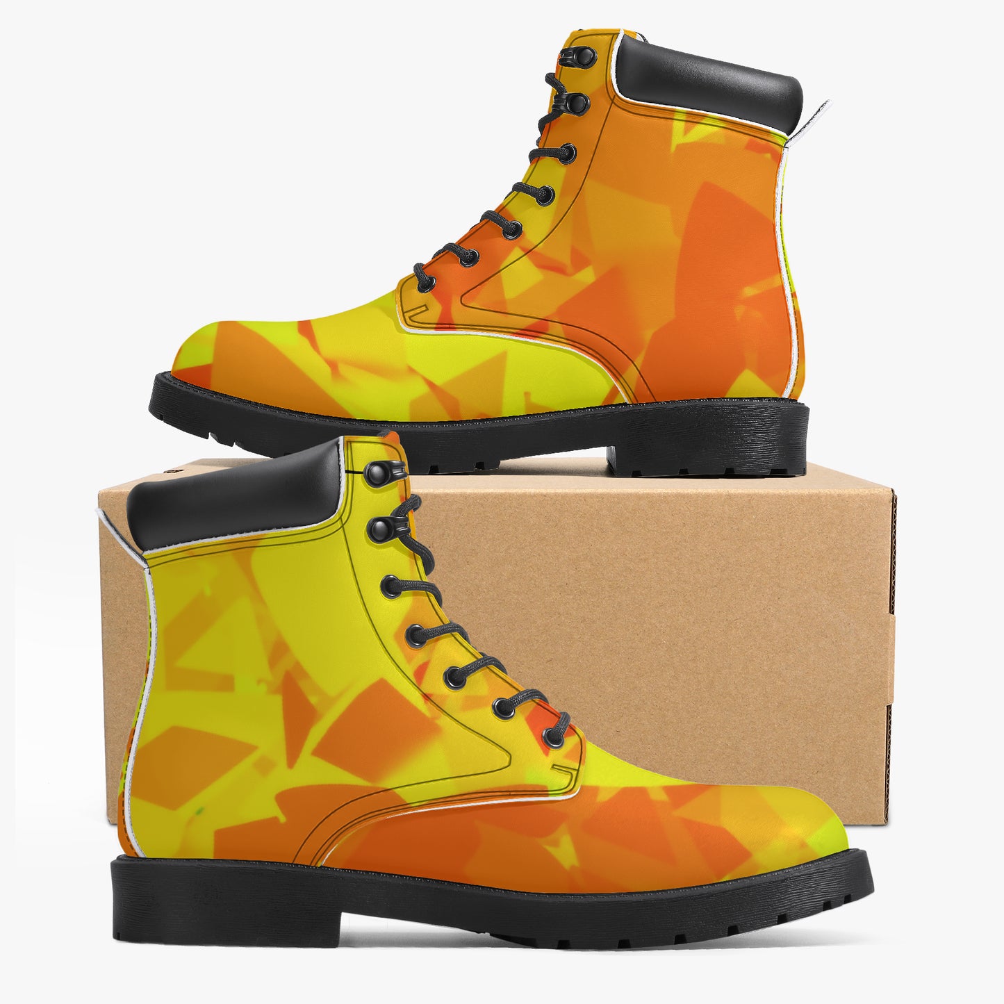 Yellow Crystal Leder Boots | Stylische und Warme Winterstiefel Boots JLR Design