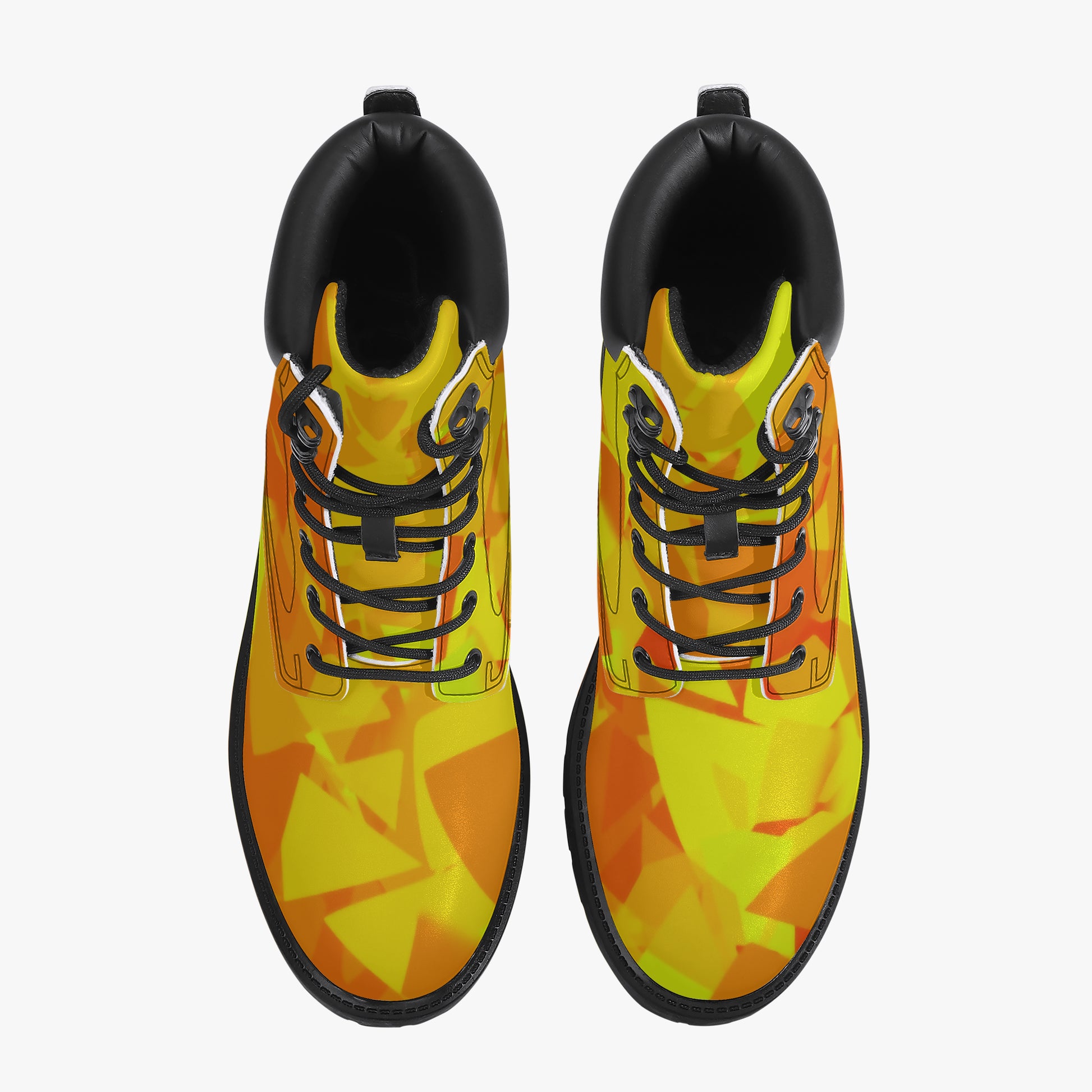 Yellow Crystal Leder Boots | Stylische und Warme Winterstiefel Boots JLR Design