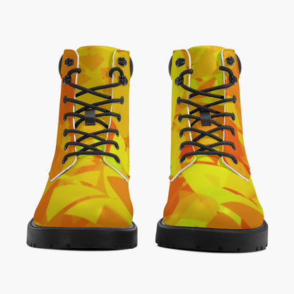 Yellow Crystal Leder Boots | Stylische und Warme Winterstiefel Boots JLR Design