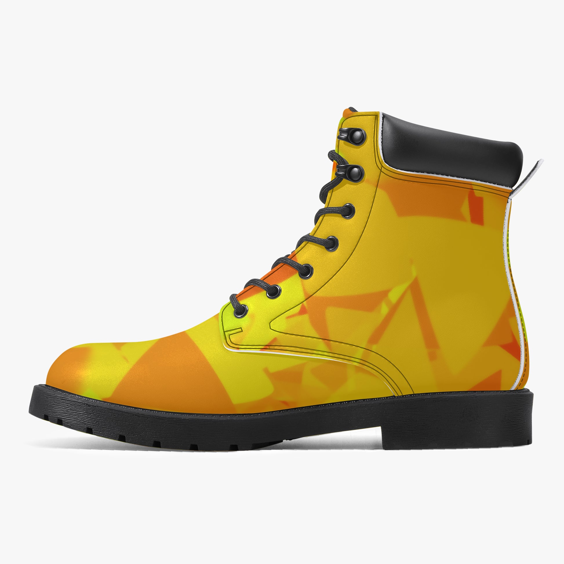 Yellow Crystal Leder Boots | Stylische und Warme Winterstiefel Boots JLR Design