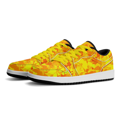 yellow-crystal-low-top-leder-sneaker-fur-damen-sneaker-jlr-design-81756 - JLR Design