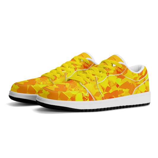Yellow Crystal Low Top Leder Sneaker für Herren Sneaker JLR Design