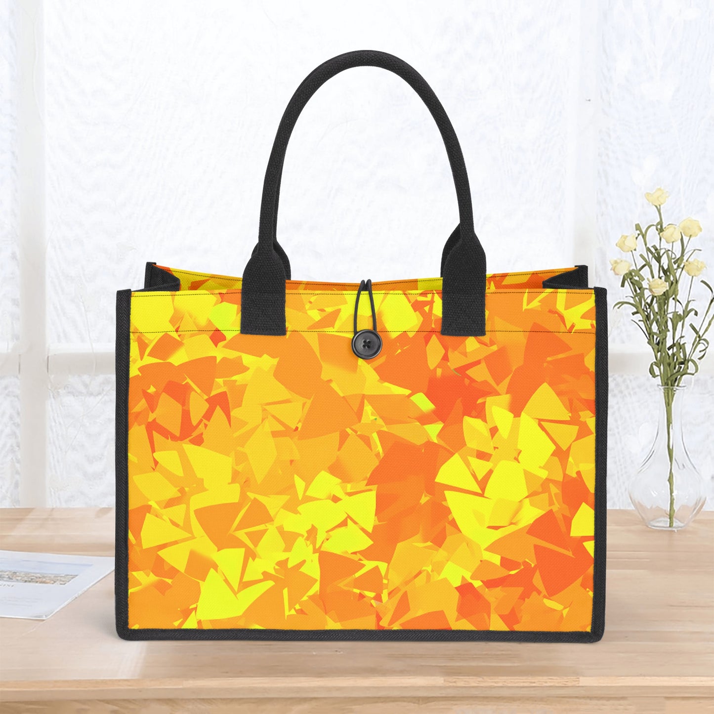 Yellow Crystal Premium Canvas Shopper Tasche Tragetasche JLR Design