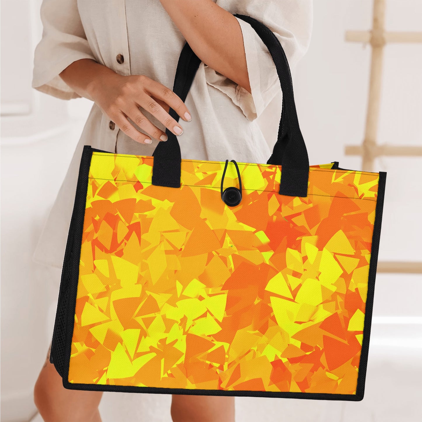 Yellow Crystal Premium Canvas Shopper Tasche Tragetasche JLR Design