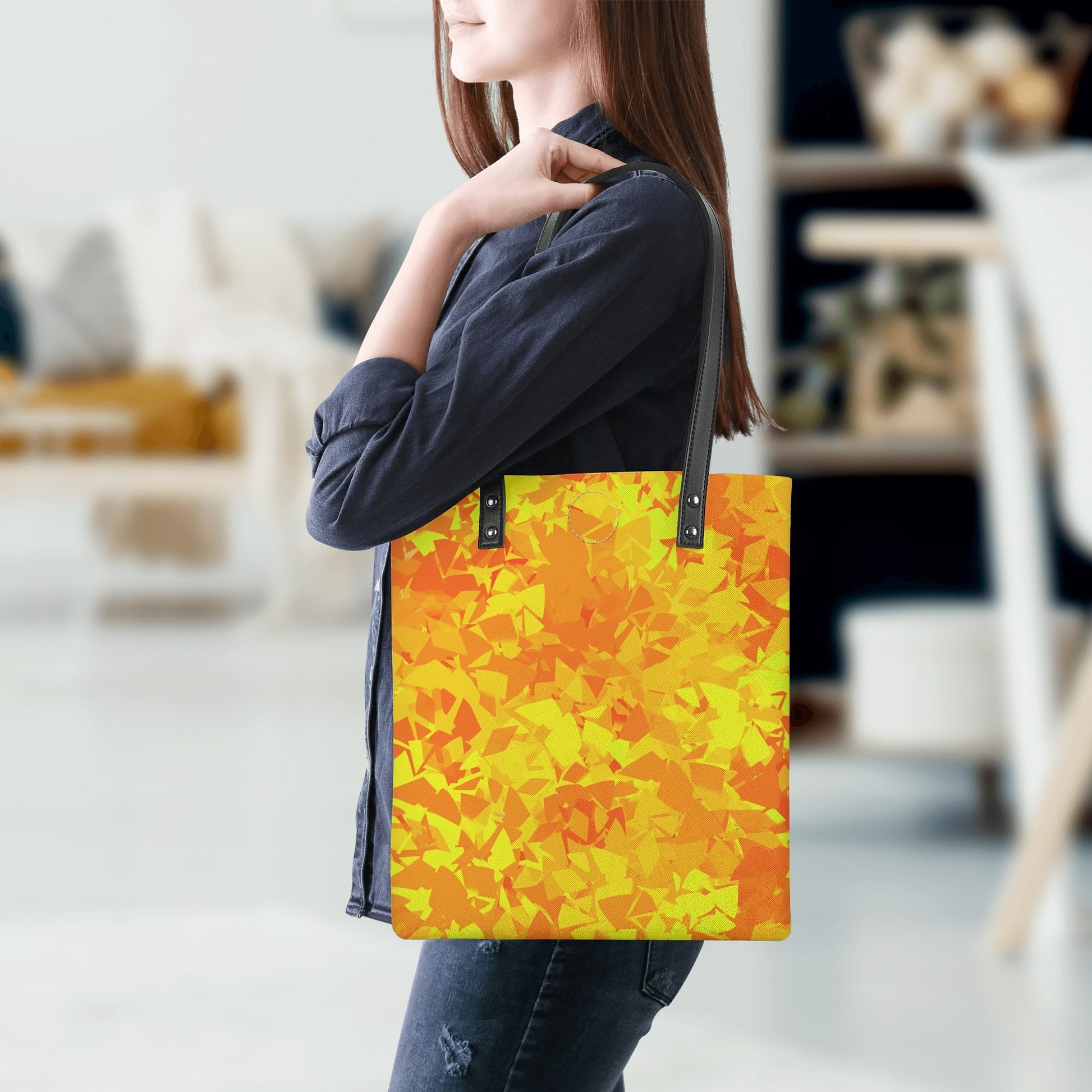 Yellow Crystal PU Leder Handtasche Handtasche JLR Design