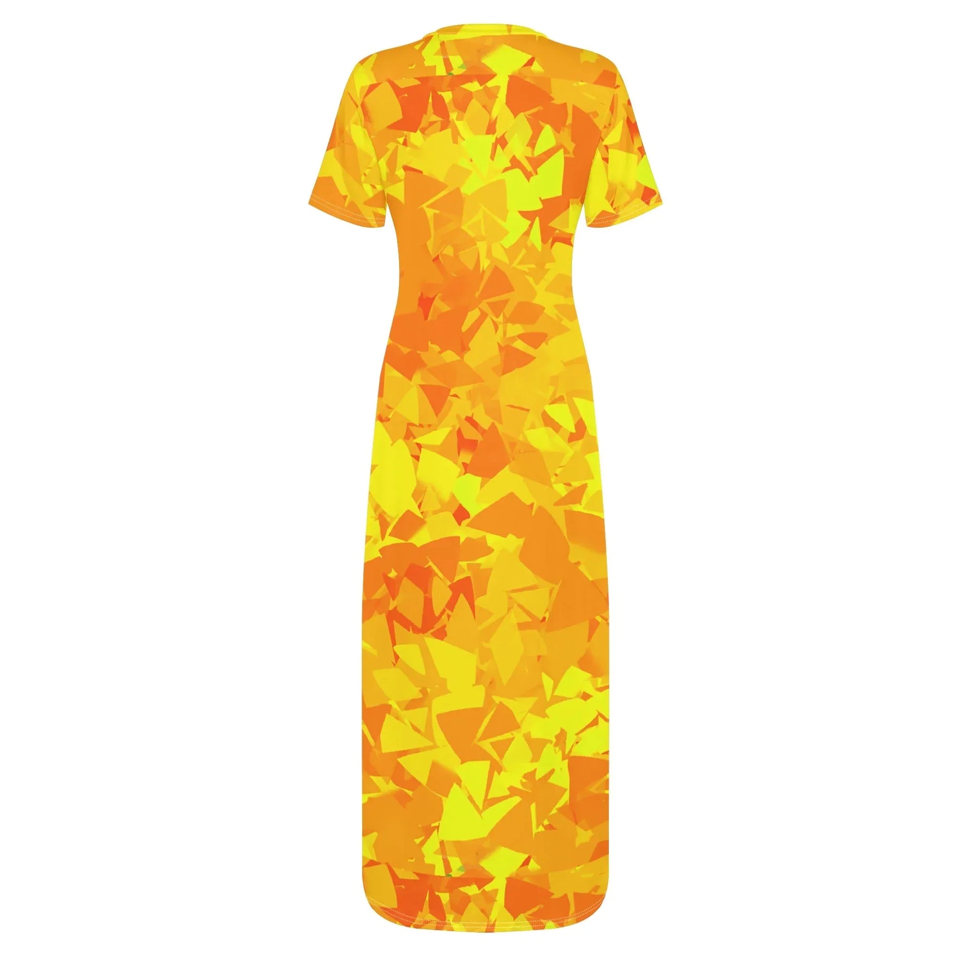 yellow-crystal-short-sleeve-long-dress-long-dress-jlr-design-24852 - JLR Design