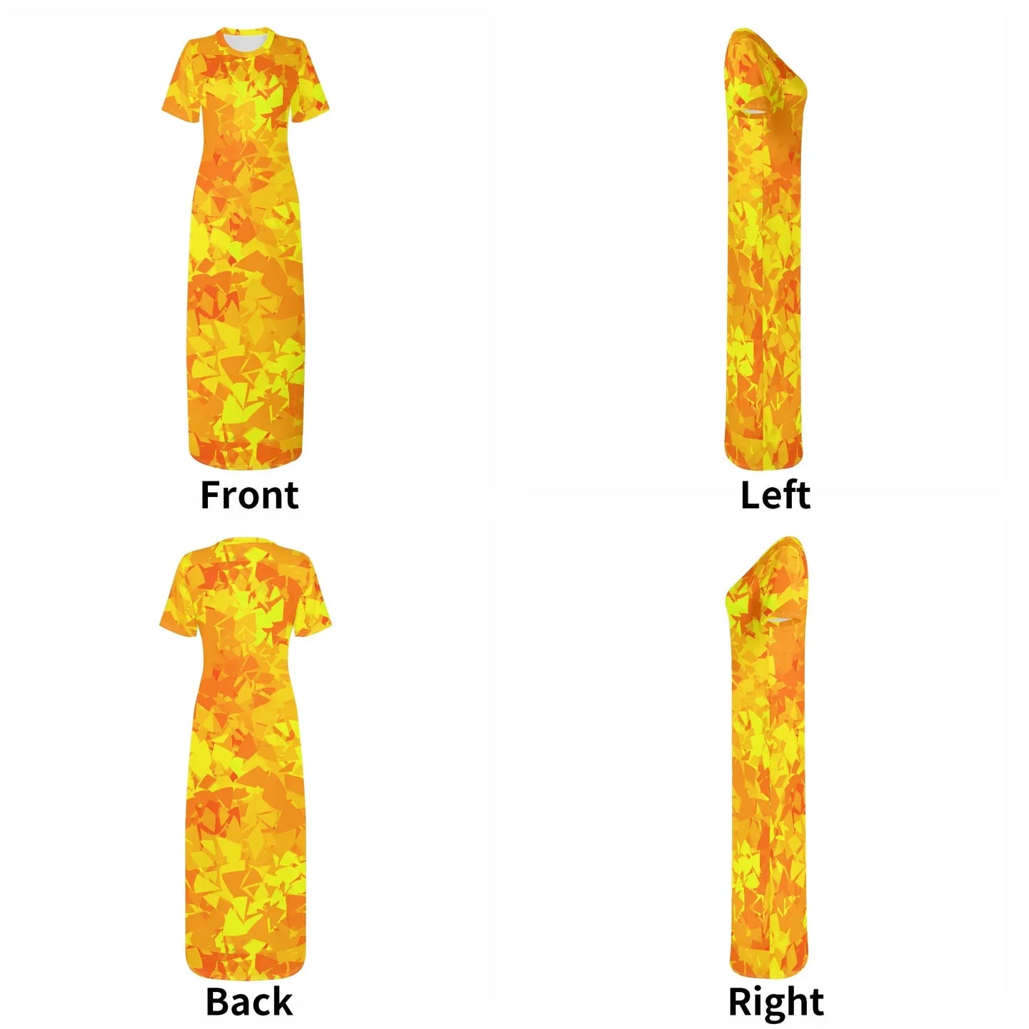 yellow-crystal-short-sleeve-long-dress-long-dress-jlr-design-46201 - JLR Design