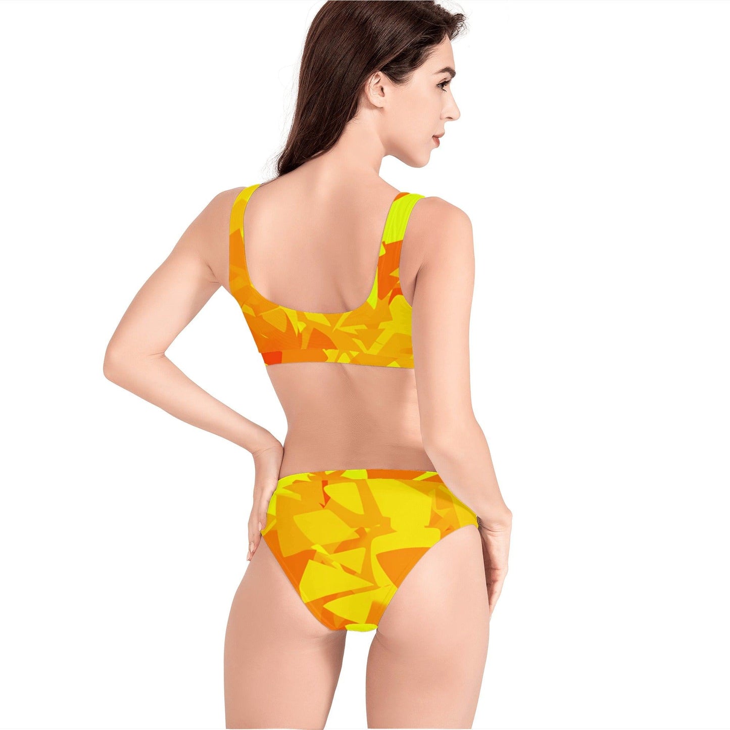 Yellow Crystal Sport Bikini Sport Bikini 54.99 Bikini, Crystal, Sport, yellow JLR Design