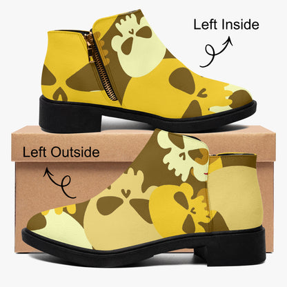 Yellow Skull elegante Reißverschluss-Stiefeletten Stiefeletten JLR Design