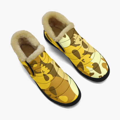 Yellow Skull Faux Fur Slipper Slipper JLR Design
