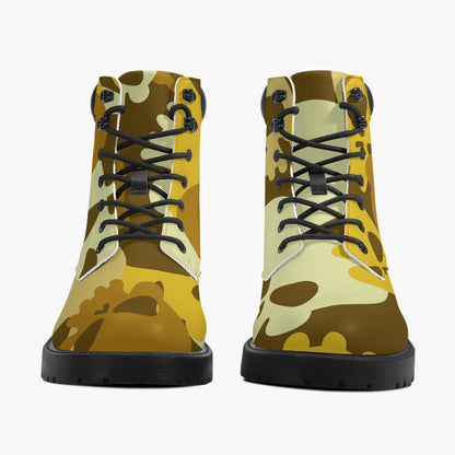 Yellow Skull Leder Boots | Stylische und Warme Winterstiefel Boots JLR Design