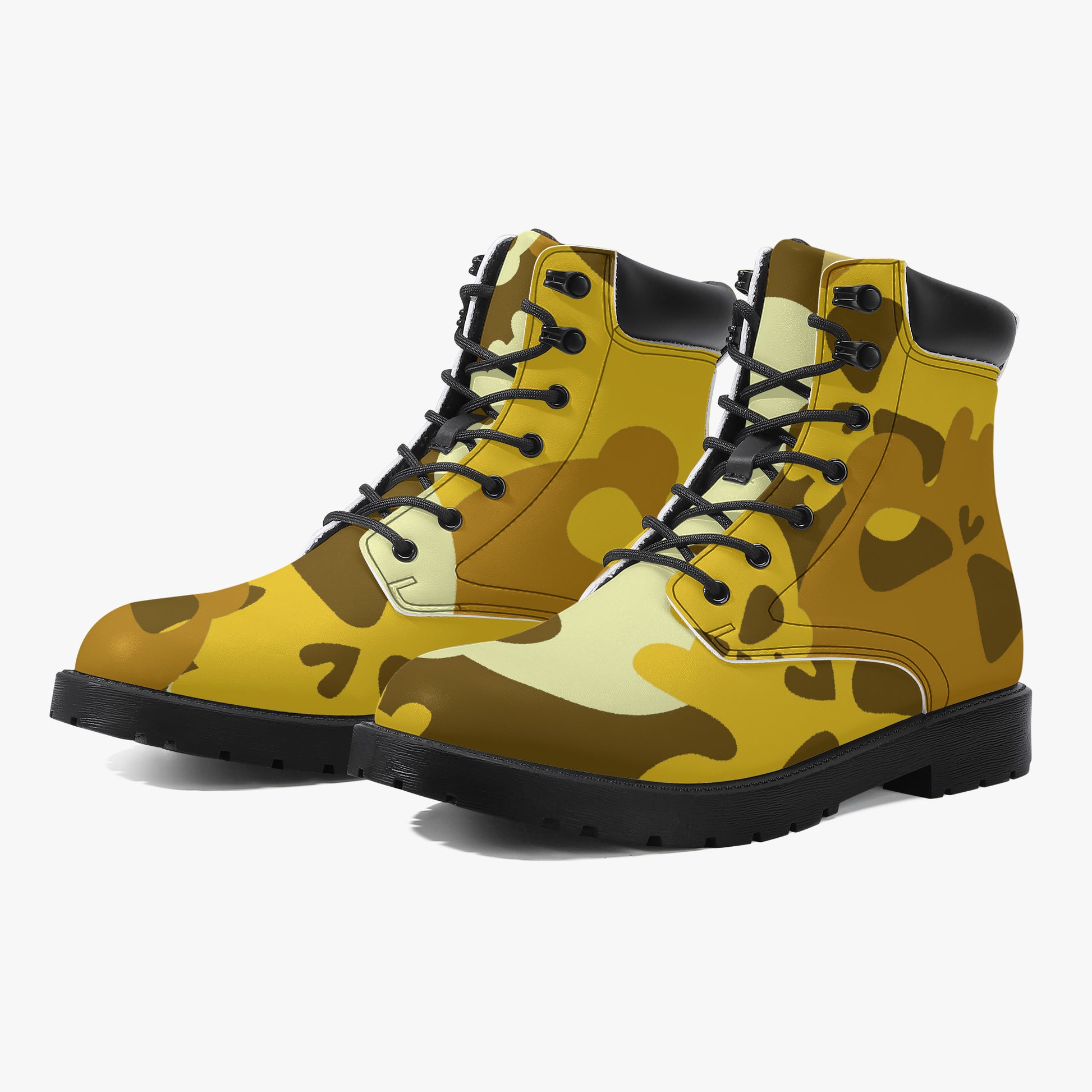 Yellow Skull Leder Boots | Stylische und Warme Winterstiefel Boots JLR Design