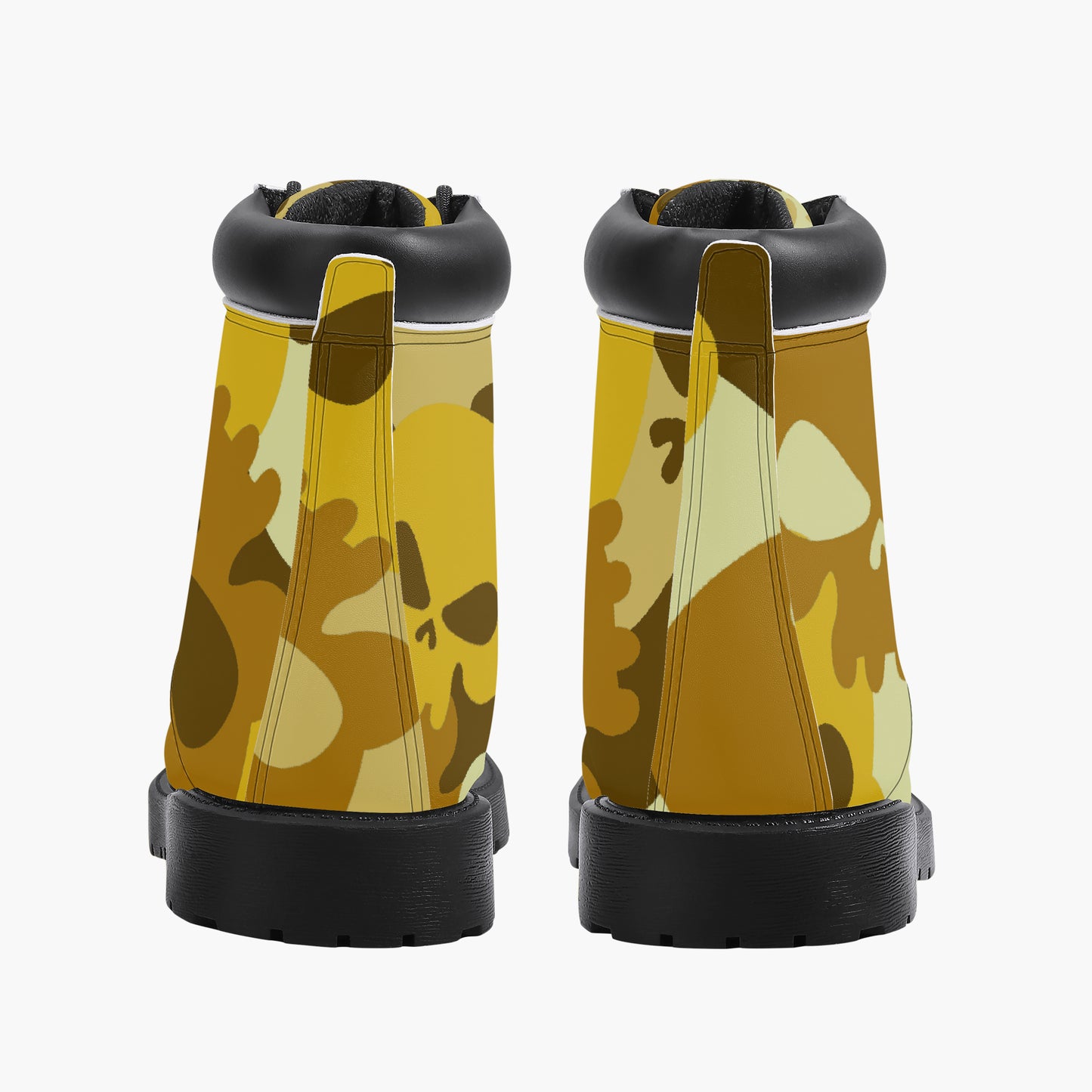 Yellow Skull Leder Boots | Stylische und Warme Winterstiefel Boots JLR Design