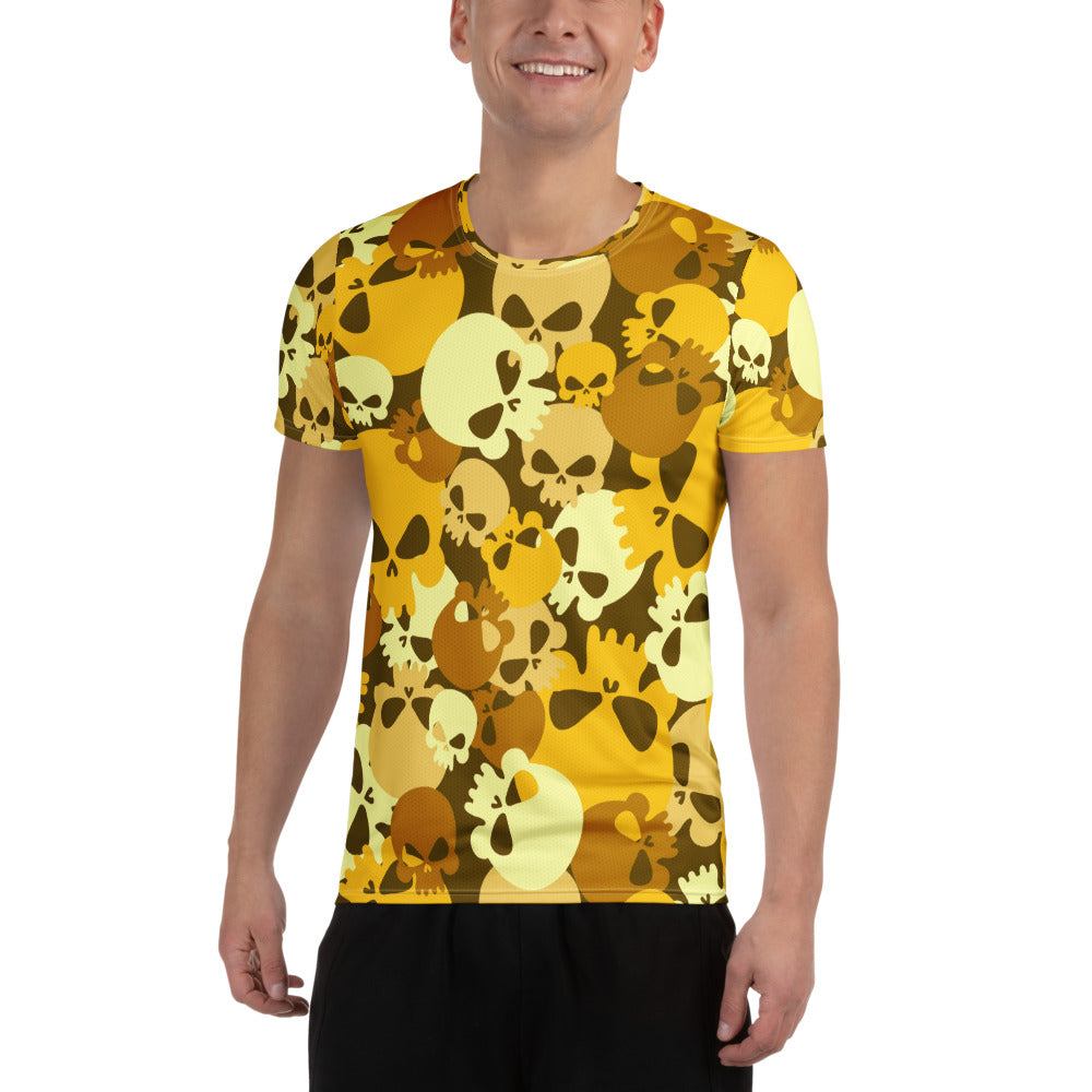 Yellow Skull Sport T-Shirt für Herren Sport T-Shirt JLR Design