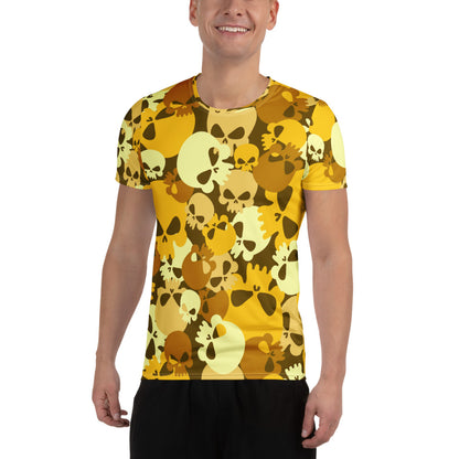 Yellow Skull Sport T-Shirt für Herren Sport T-Shirt JLR Design