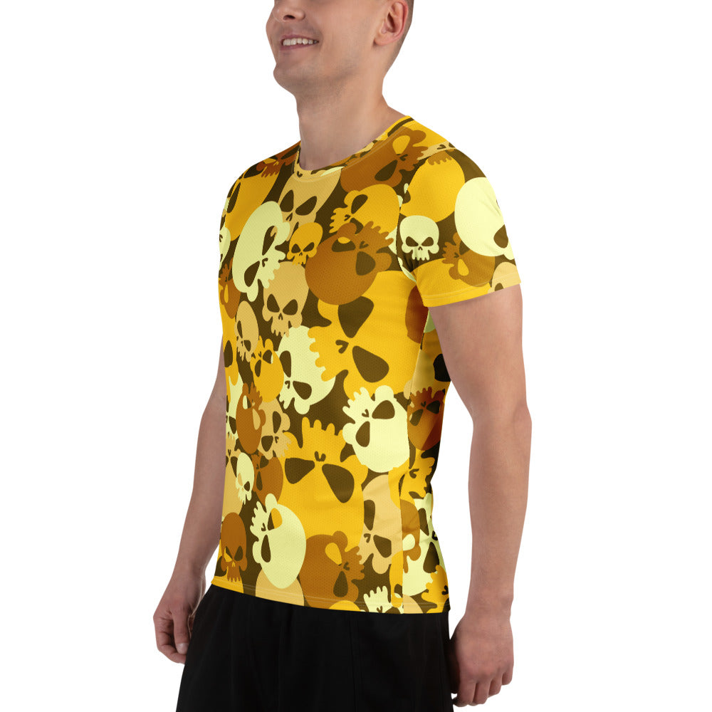 Yellow Skull Sport T-Shirt für Herren Sport T-Shirt JLR Design