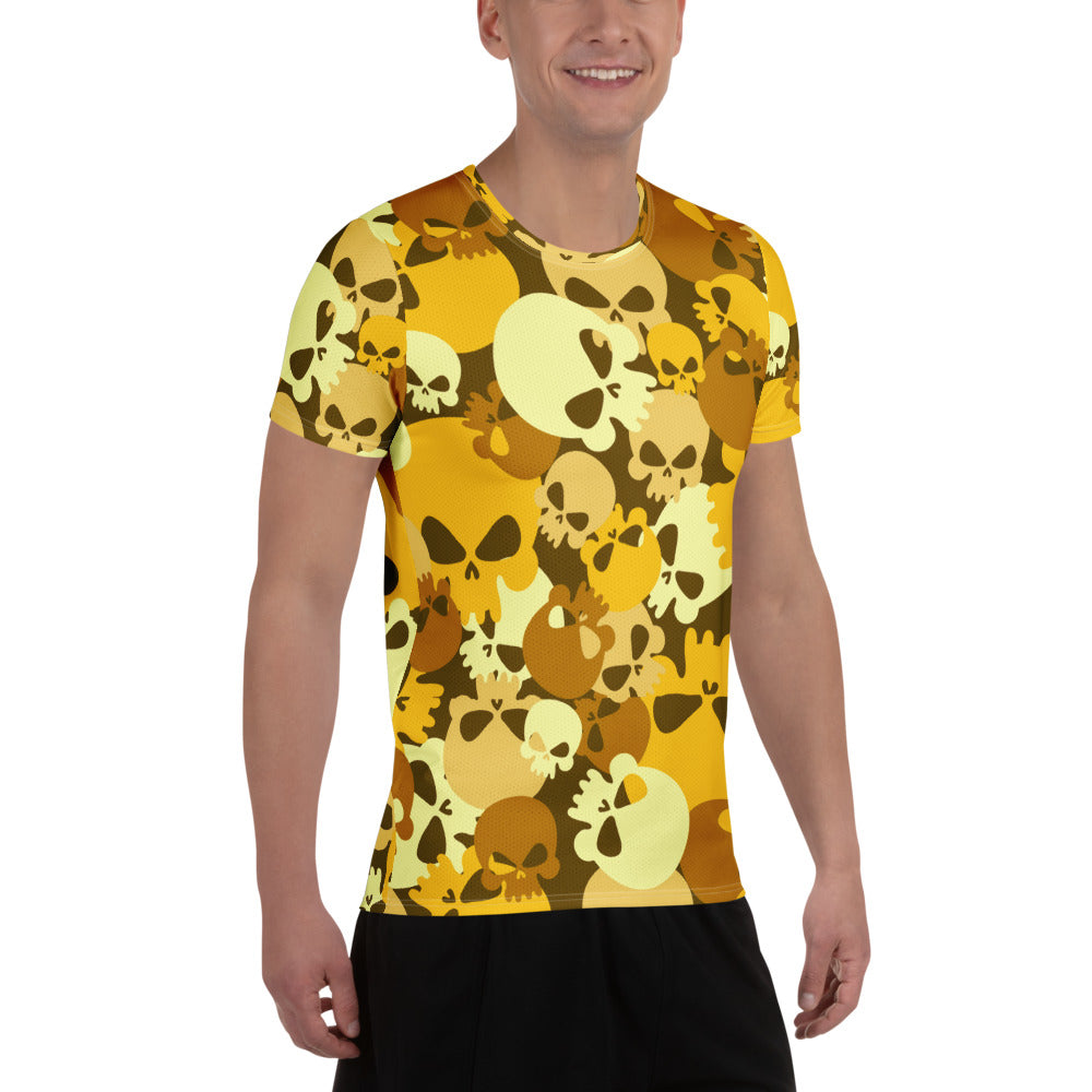 Yellow Skull Sport T-Shirt für Herren Sport T-Shirt JLR Design