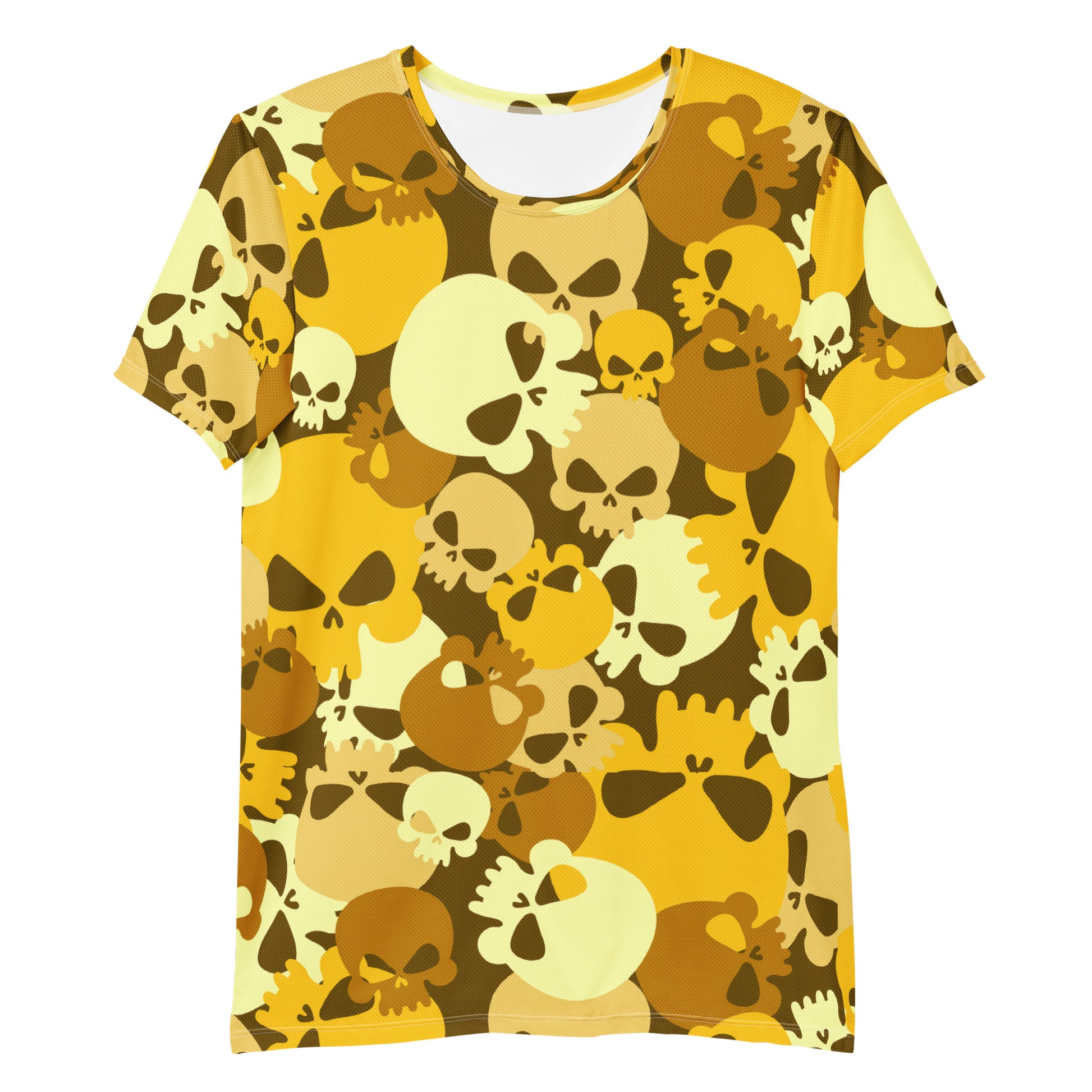 Yellow Skull Sport T-Shirt für Herren Sport T-Shirt JLR Design