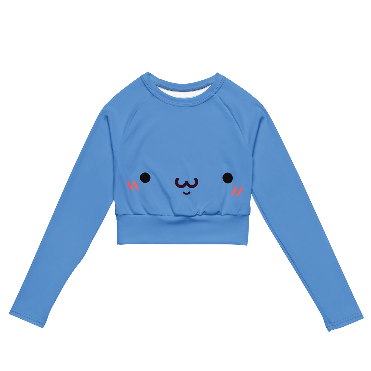 Zufriedener Kawaii Long Sleeve Crop Top Long Sleeve Crop Top JLR Design