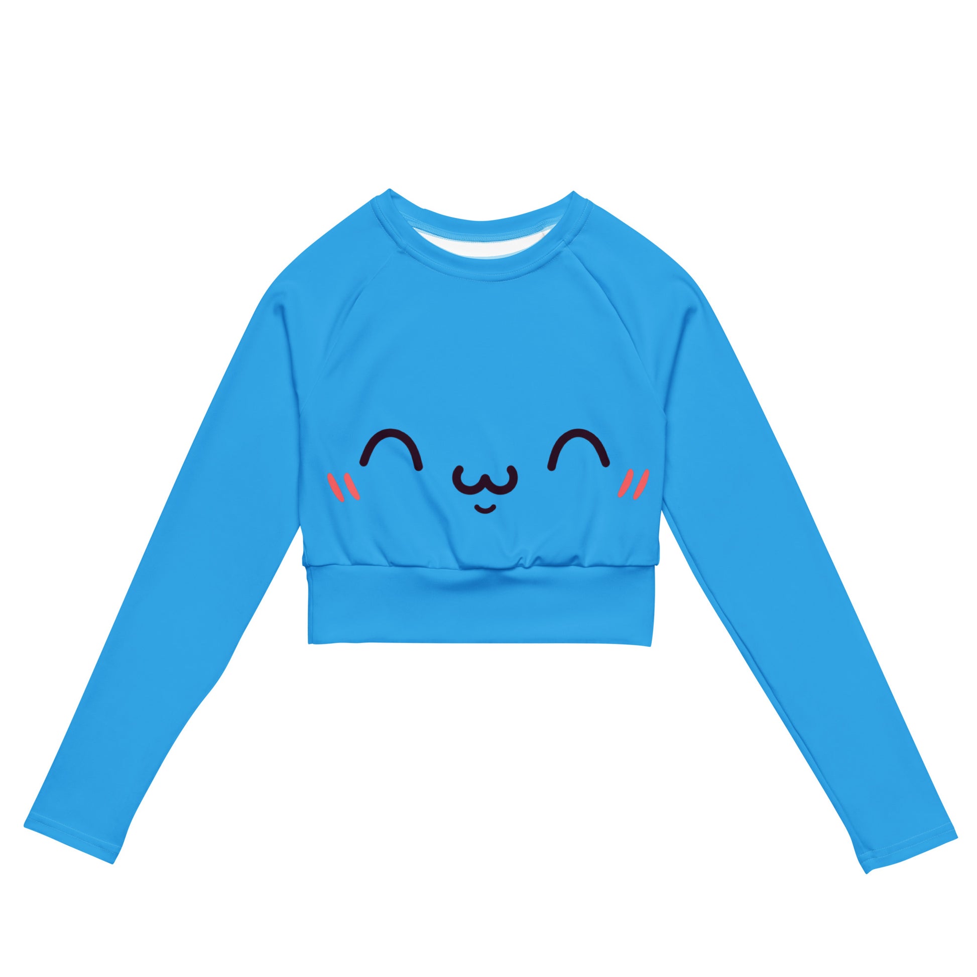 Zufriedenes Kawaii Long Sleeve Crop Top JLR Design