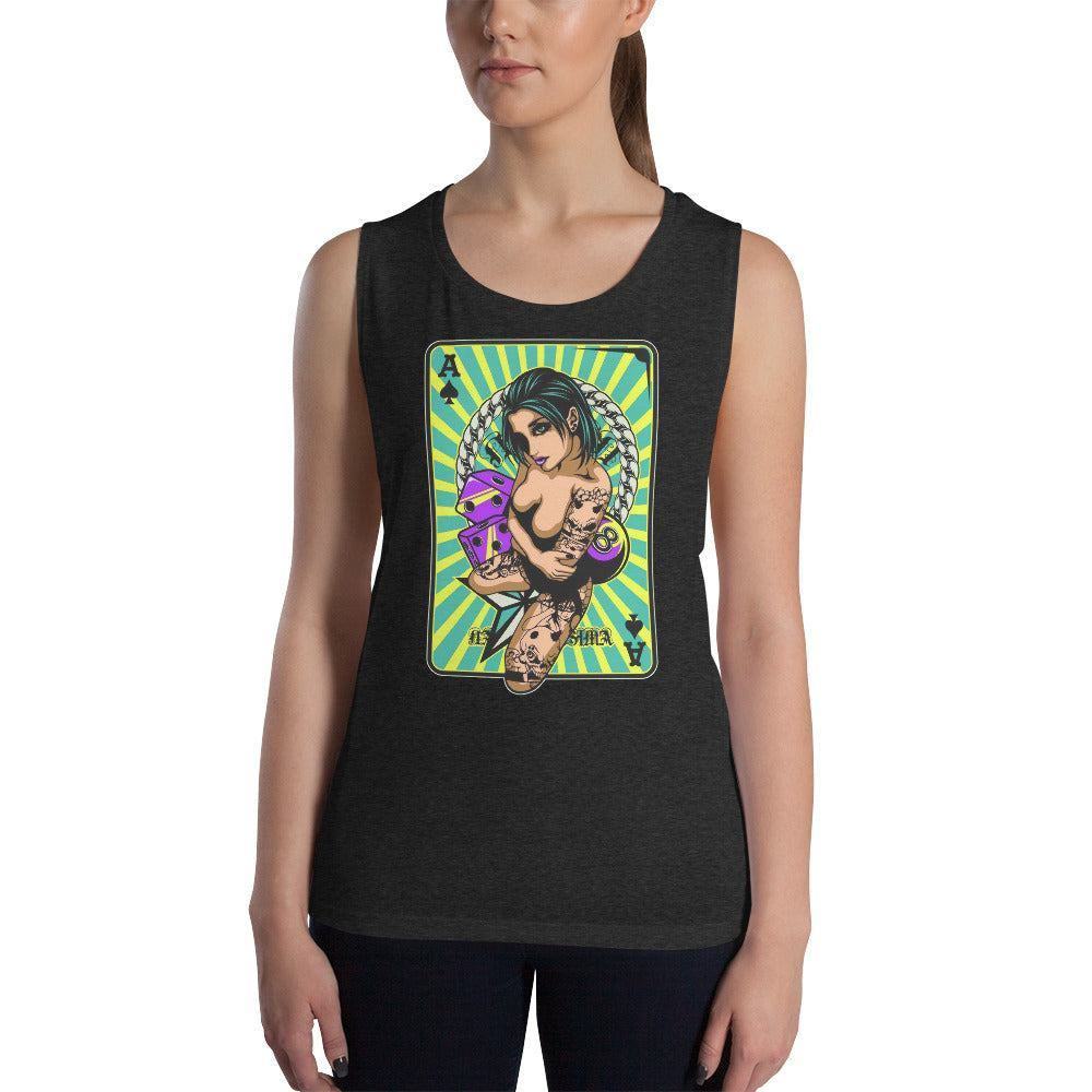 Ace of Spades Damen Tank Top Tank Top 44.99 Ace, aktiv, angenehmes, atmungsaktiv, Ausschnitt, betont, Bewegungsfreiheit, breite, Damen, enganliegend, Farben, Fashion, Figur, Fitness, Frauen, Gym, Look, Mode, Muscle, Must-have, Outfit, Poker, Polyester, Sommer, Spades, Style, Tank, Top, Tragegefühl, Training, Träger, verschiedene, Viskose JLR Design