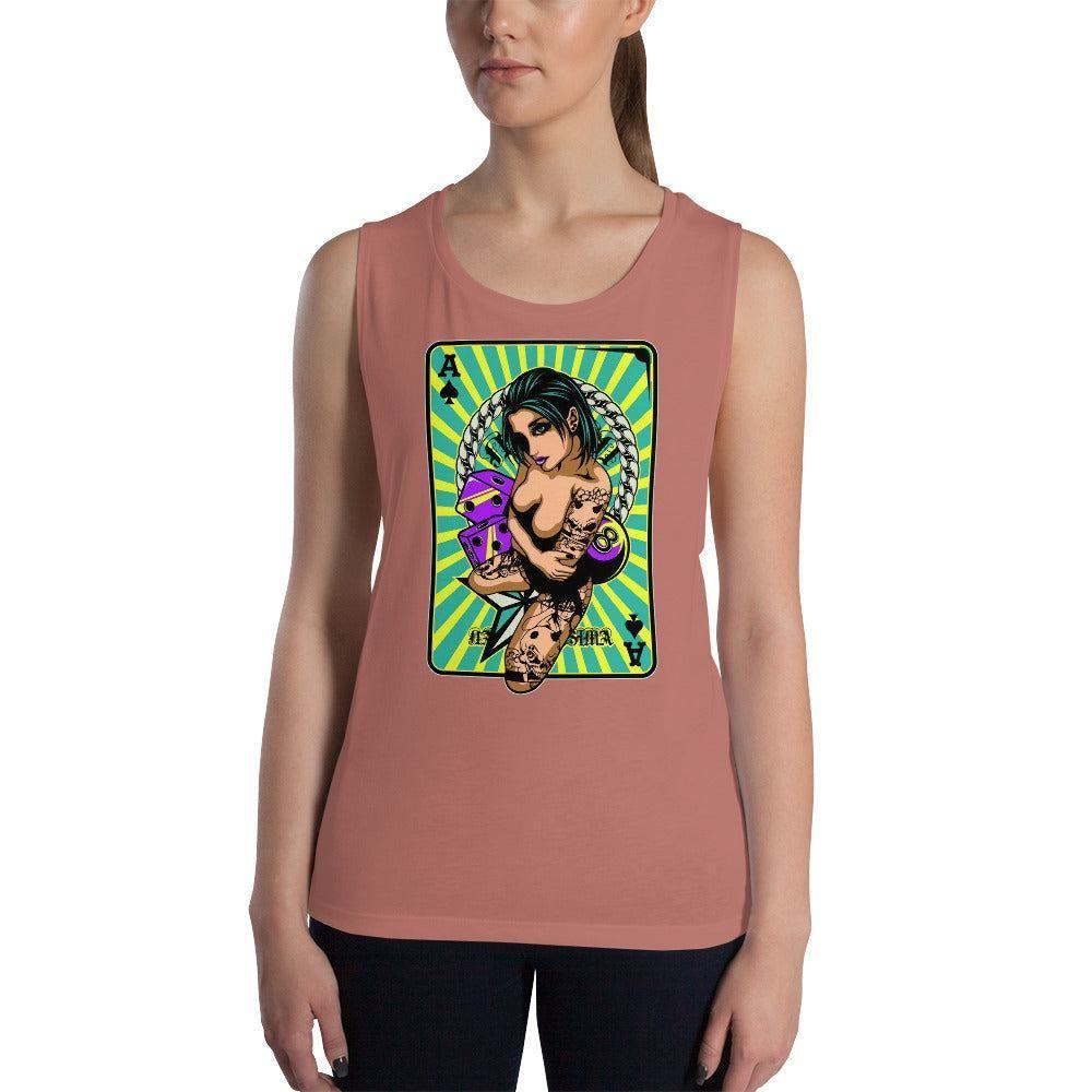 Ace of Spades Damen Tank Top Tank Top 44.99 Ace, aktiv, angenehmes, atmungsaktiv, Ausschnitt, betont, Bewegungsfreiheit, breite, Damen, enganliegend, Farben, Fashion, Figur, Fitness, Frauen, Gym, Look, Mode, Muscle, Must-have, Outfit, Poker, Polyester, Sommer, Spades, Style, Tank, Top, Tragegefühl, Training, Träger, verschiedene, Viskose JLR Design