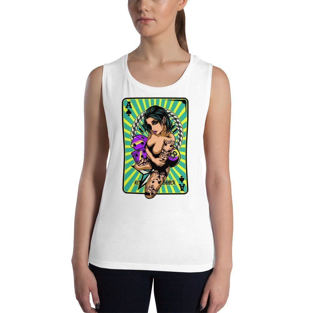 Ace of Spades Damen Tank Top Tank Top 44.99 Ace, aktiv, angenehmes, atmungsaktiv, Ausschnitt, betont, Bewegungsfreiheit, breite, Damen, enganliegend, Farben, Fashion, Figur, Fitness, Frauen, Gym, Look, Mode, Muscle, Must-have, Outfit, Poker, Polyester, Sommer, Spades, Style, Tank, Top, Tragegefühl, Training, Träger, verschiedene, Viskose JLR Design